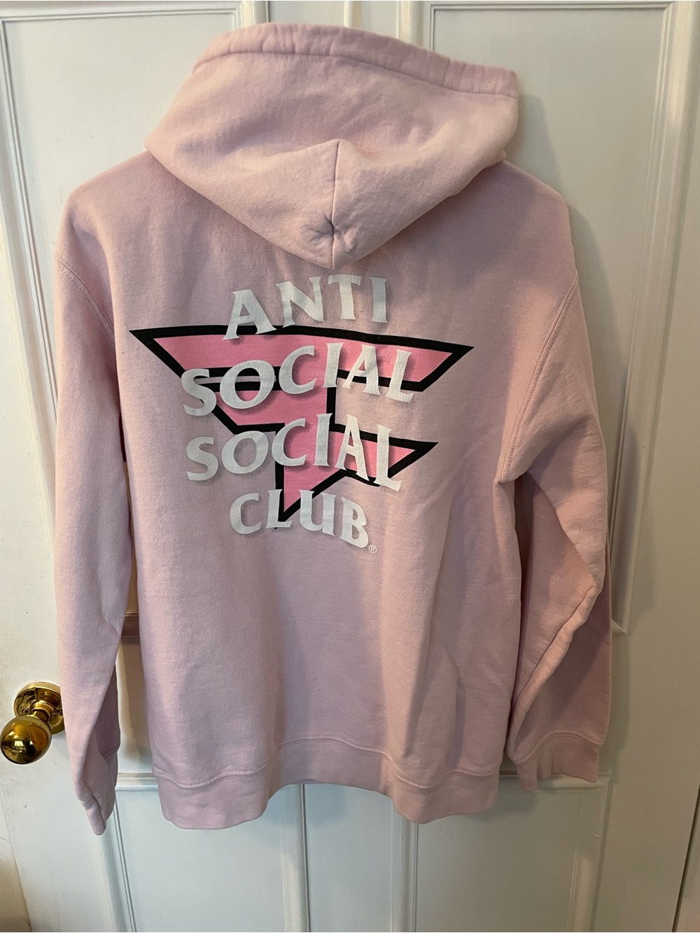 Anti Social Social Club Pale Pink Hoodie with Logo Print
